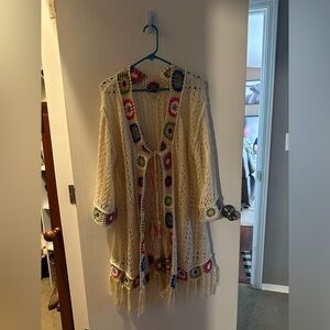 POL duster crochet granny square duster